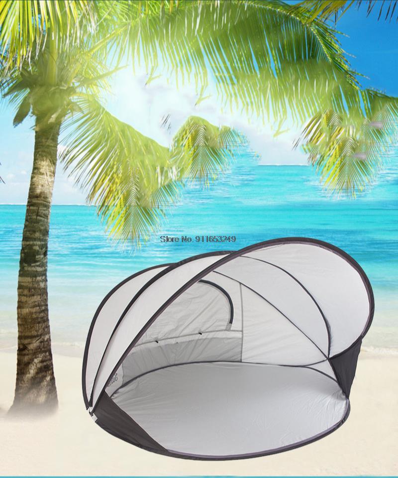 Cheap Goat Tents KL 035 Anti UV Beach Tent Outdoor Automatic Quick Opening Folding Camping Fishing Tent Portable Awning Sunshade Sun Shelters